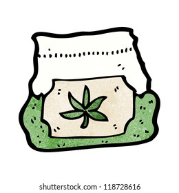 cartoon bag of weed