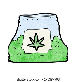 cartoon bag of weed
