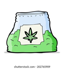 cartoon bag of weed