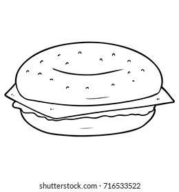 bagel de dibujos animados