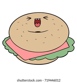 bagel de dibujos animados