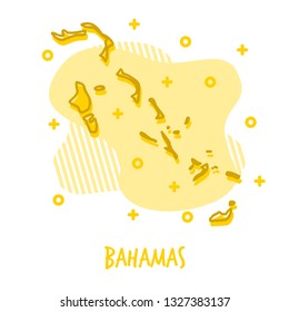 Cartoon Bahamas Map