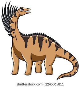 Cartoon bajadasaurus isolated on white background