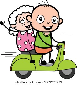 302 Cartoon old lady on bike Images, Stock Photos & Vectors | Shutterstock