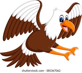 Cartoon bald eagle standing