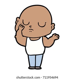 cartoon bald man