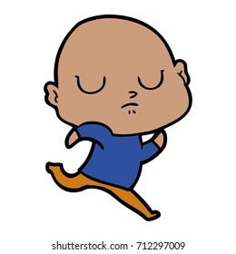cartoon bald man