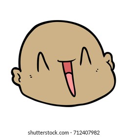 cartoon bald man
