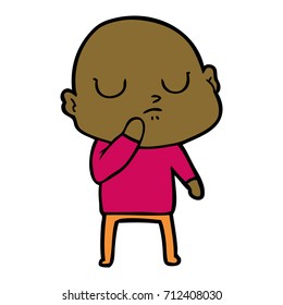 cartoon bald man