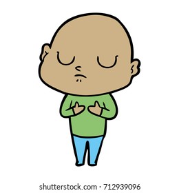 cartoon bald man