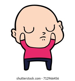 cartoon bald man