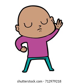 cartoon bald man