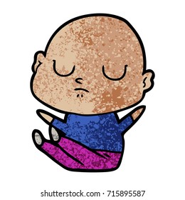 cartoon bald man