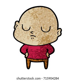cartoon bald man