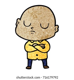 cartoon bald man