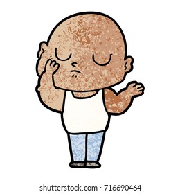 cartoon bald man