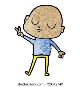cartoon bald man