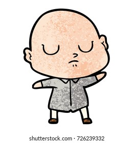 cartoon bald man