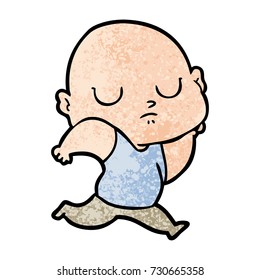 cartoon bald man