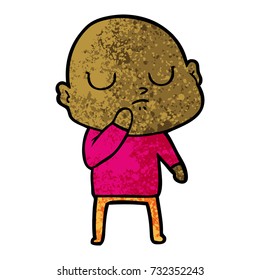 cartoon bald man