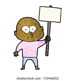 Cartoon-Glatze-Mann