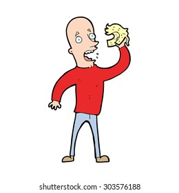 caricatura calvo con peluca