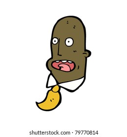 cartoon bald shocked businessman