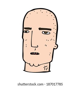 cartoon bald tough guy