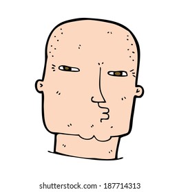 cartoon bald tough guy