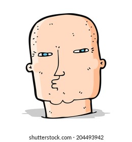 cartoon bald tough guy