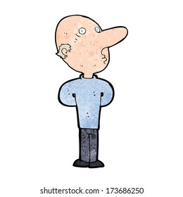 hombre calvo de dibujos animados