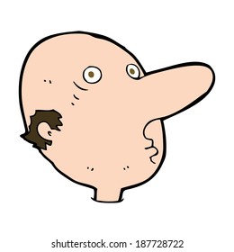 cartoon balding man