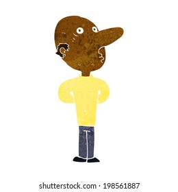 cartoon balding man