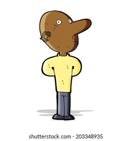 hombre calvo de dibujos animados