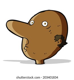 cartoon balding man