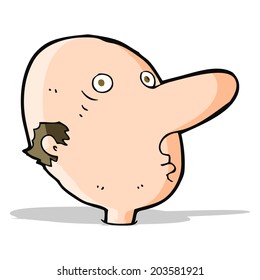 cartoon balding man