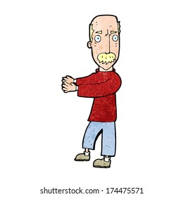 Cartoon Balding-Mann erklärt