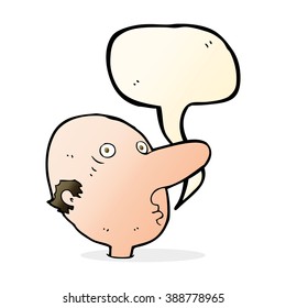 Cartoon-Balg-Mann mit Sprachblase