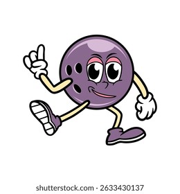 Cartoon Ball Mascot Character Vector Design