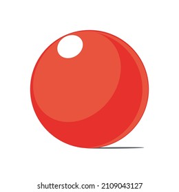 cartoon ball on white background