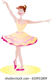 A cartoon ballerina