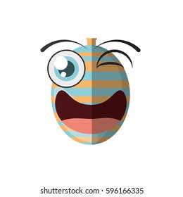 cartoon balloon decorative party wink vector illustration eps 10