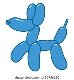 Cartoon Balloon Dog Vector Illustration