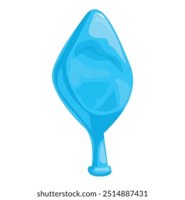 Cartoon balloon filled with air, waiting to be used for a party