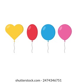 Cartoon Balloon Icon Set Vector Design.