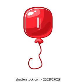 Cartoon balloon number 0 font kids numbers. Figure Zero