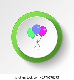 cartoon balloons toy colored button icon. Signs and symbols can be used for web, logo, mobile app, UI, UX