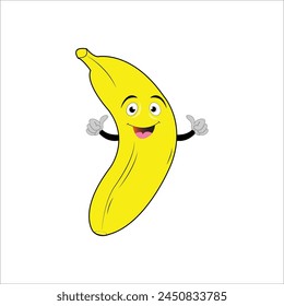 Cartoon banana character giving a thumbs up