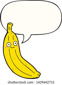 cartoon banana with speech bubble