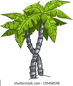 Cartoon banana tree.
